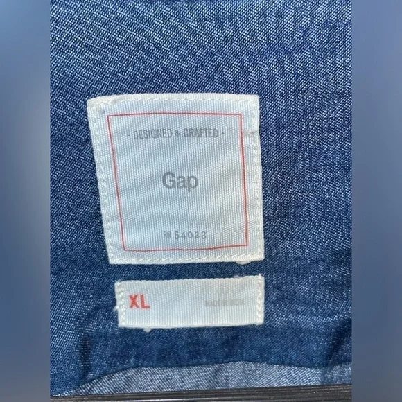 Gap Men Western Denim Shirt Mock Neck Size: XL​​​​​​​​​​ - Picture 8 of 10